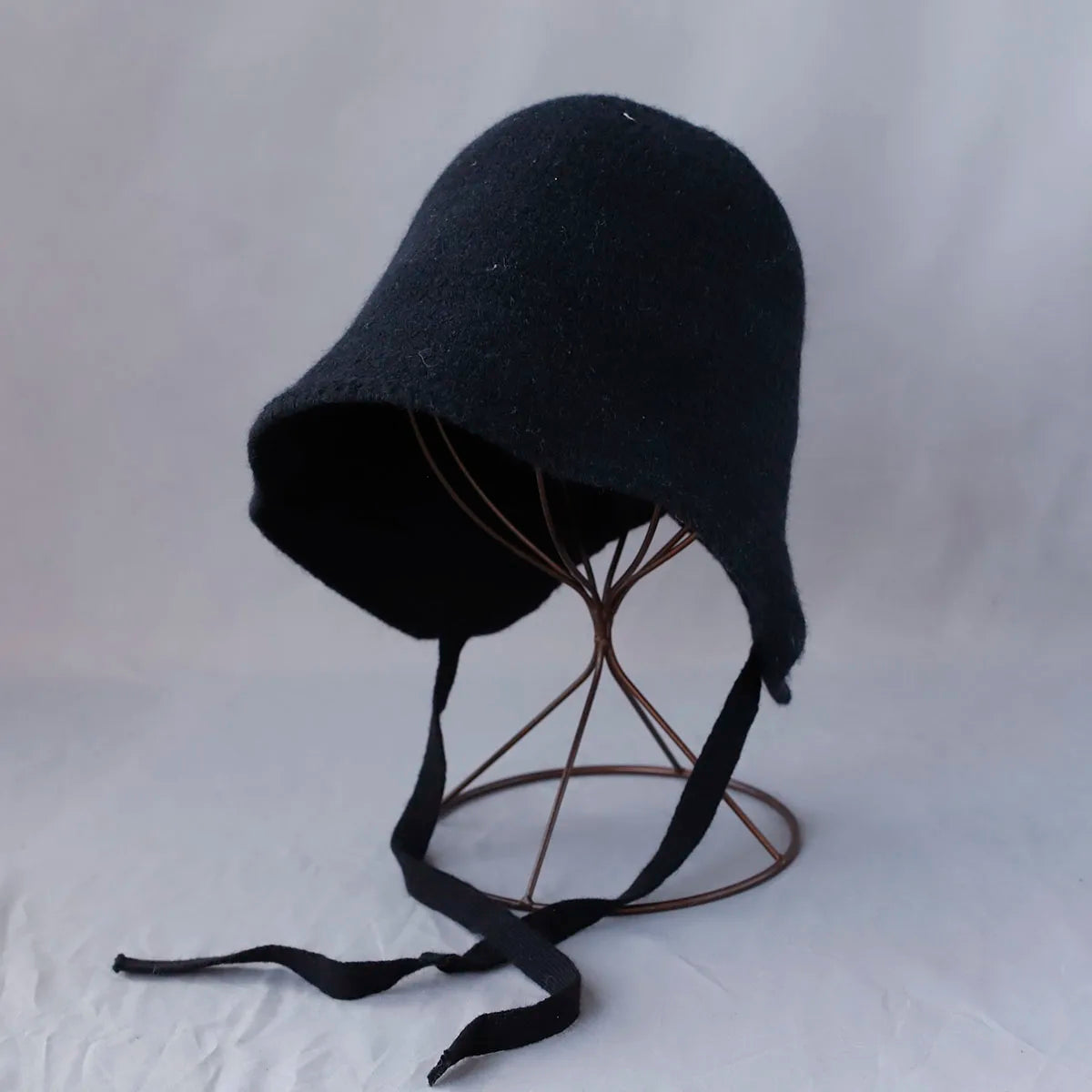 Solid Color Wool Knitted Winter Bucket Hat