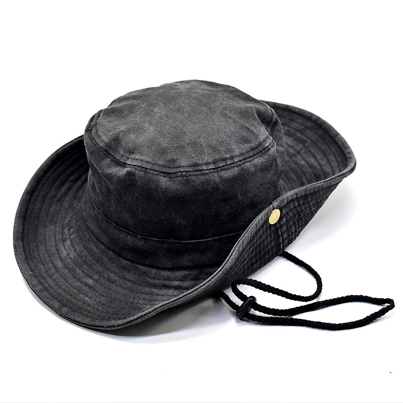Vintage Washed Denim Unisex Bucket Hat