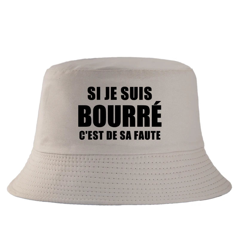 Si Je Suis Bourré Reversible Bucket Hat
