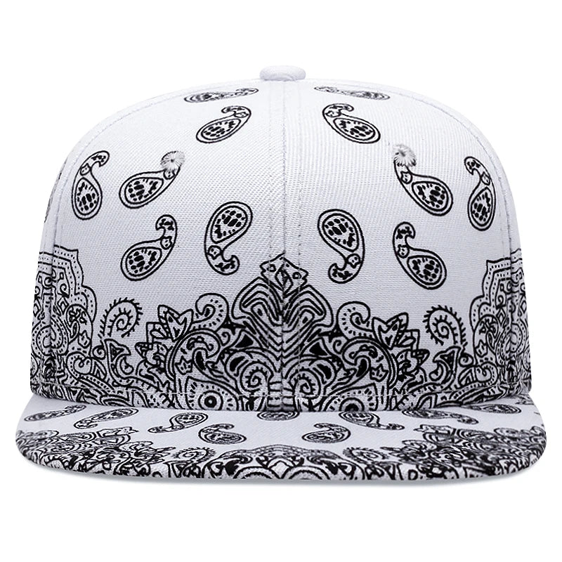 Vintage Paisley Label Hip Hop Snapback Cap