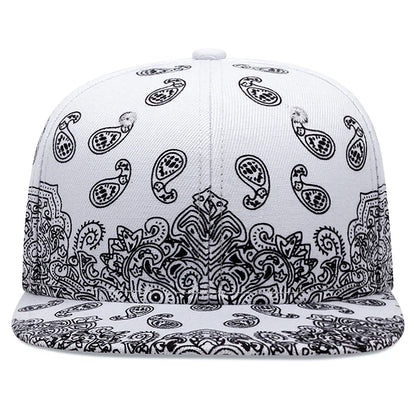 Vintage Paisley Label Hip Hop Snapback Cap
