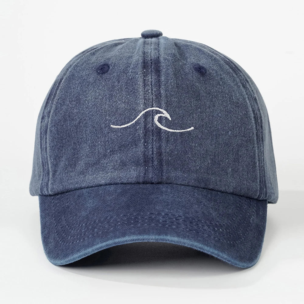 Wave Pattern Hip Hop Snapback Cap