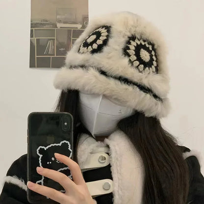 Lion Awakening Autumn Winter Fisherman Hat Women Cute Warm Cap