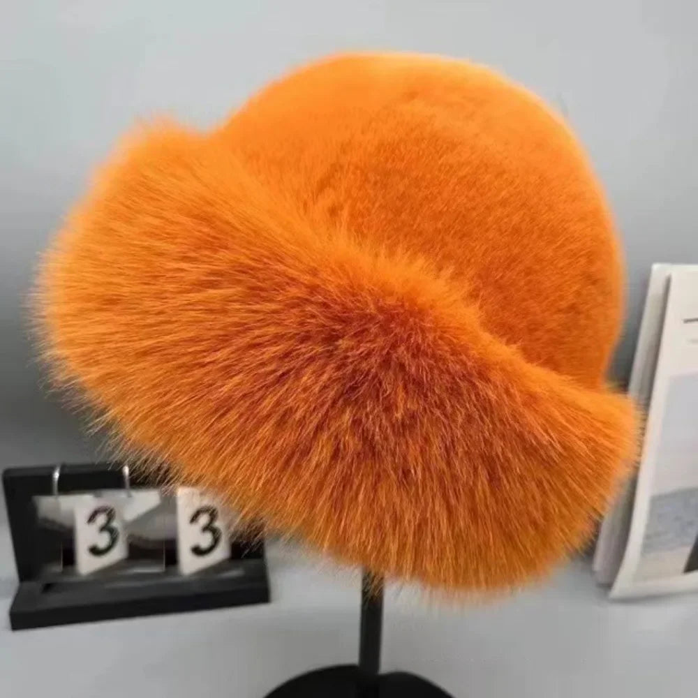 Warm Plush Winter Outdoor Bucket Hat