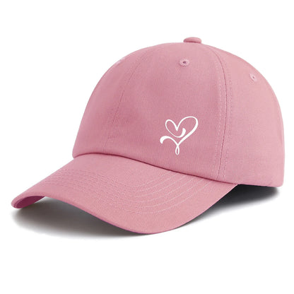 Minimalist Heart Print Retro Dad Baseball Cap