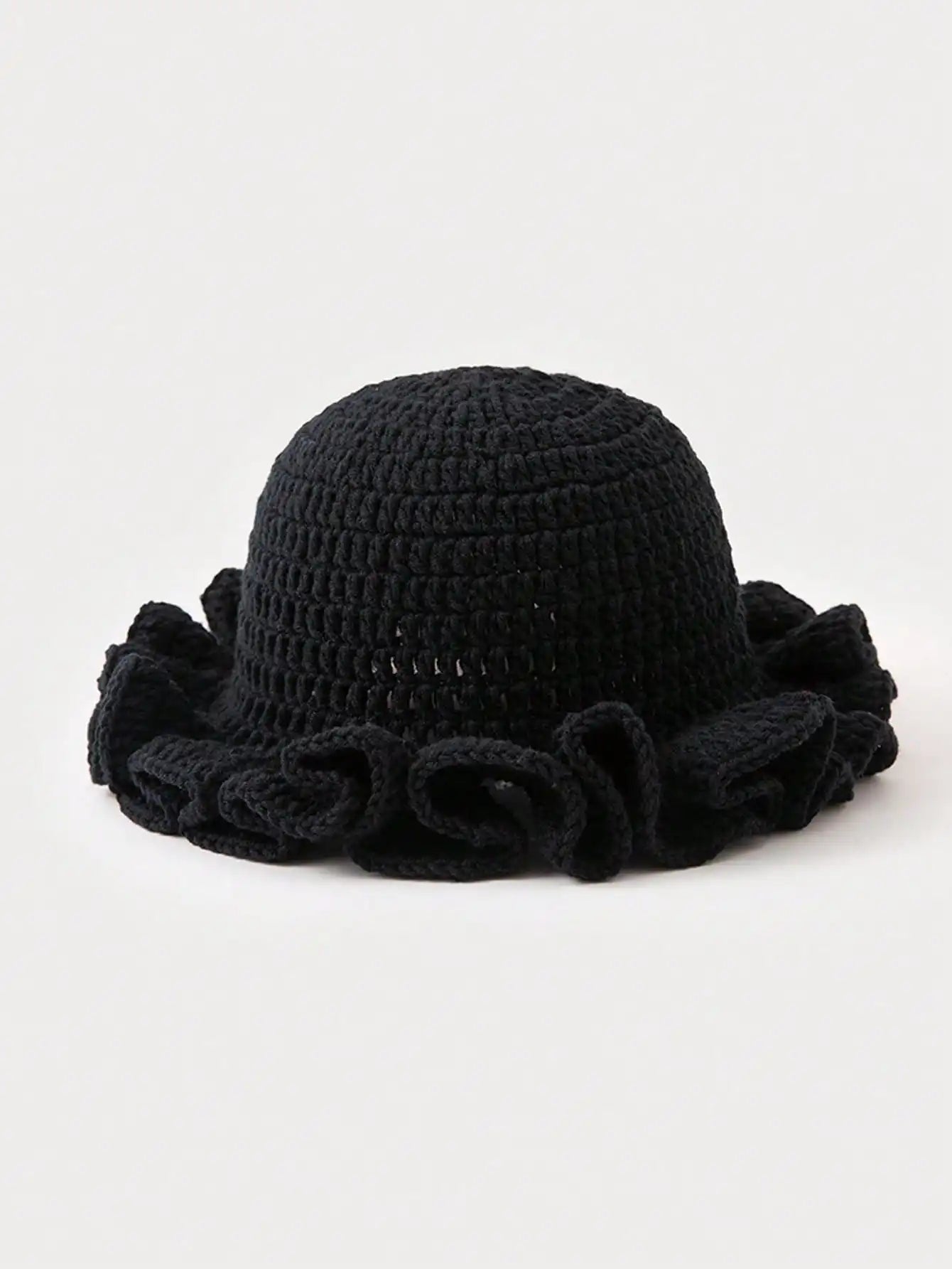 Handmade Crocheted Ruffled Bamboo Fisherman Bucket Hat