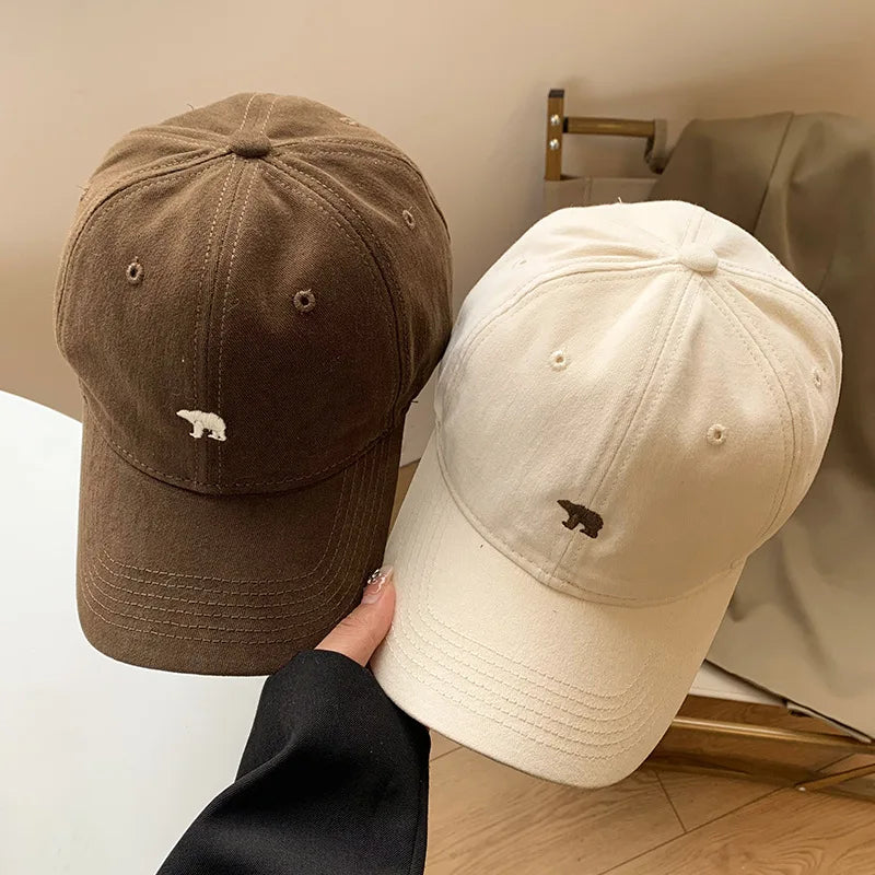 Korean Style Solid Embroidered Baseball Cap