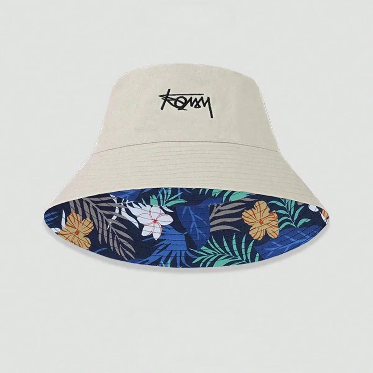 Unisex Double Sided Embroidered Fisherman Hat