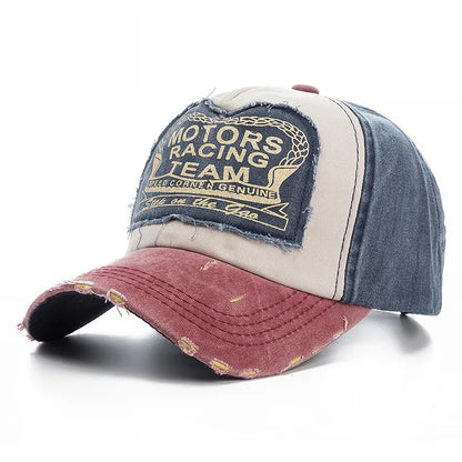Washed Cotton Distressed Snapback Cap