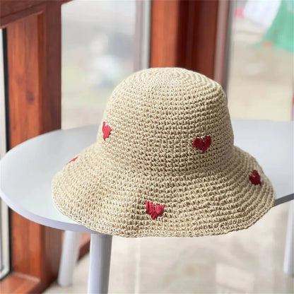 Insta Style Wavy Edge Straw Bucket Hat