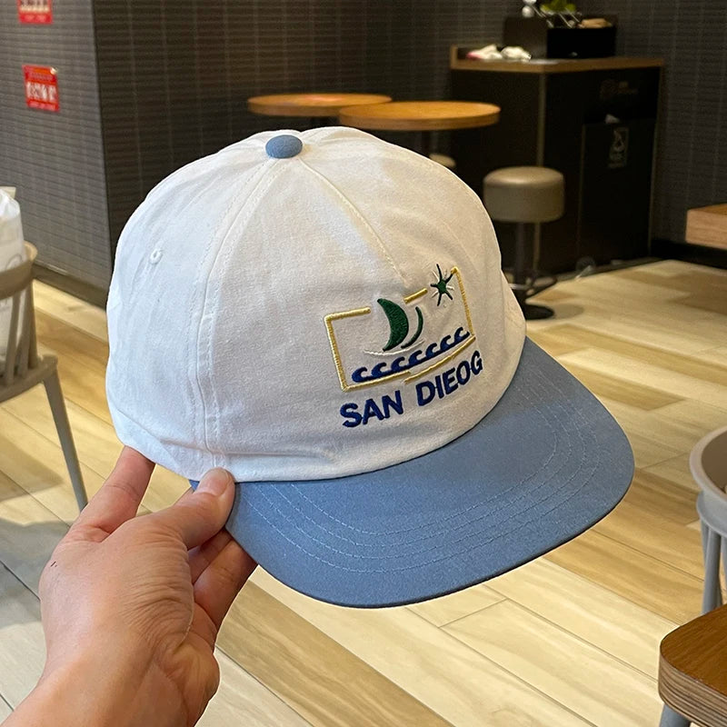 Color Block Embroidery Baseball Cap