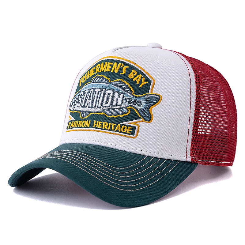 Unisex Summer Fishing Breathable Mesh Baseball Cap