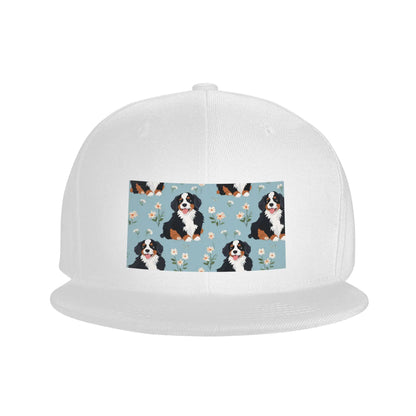 Cute Bernese Mountain Dog Cartoon Pattern Snapback Cap