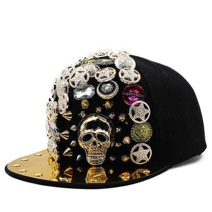 Luxury Rivet Punk Snapback Cap