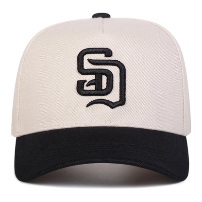 SD Letter Embroidered Adjustable Baseball Cap