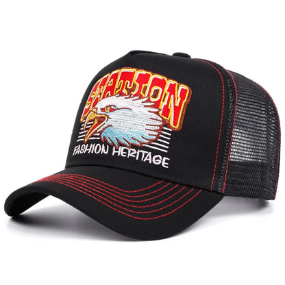 Station Eagle Head Mesh Hip Hop Baseball Cap