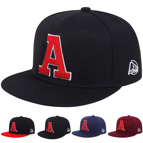 Unisex A Letter Embroidery Hip-hop Hats