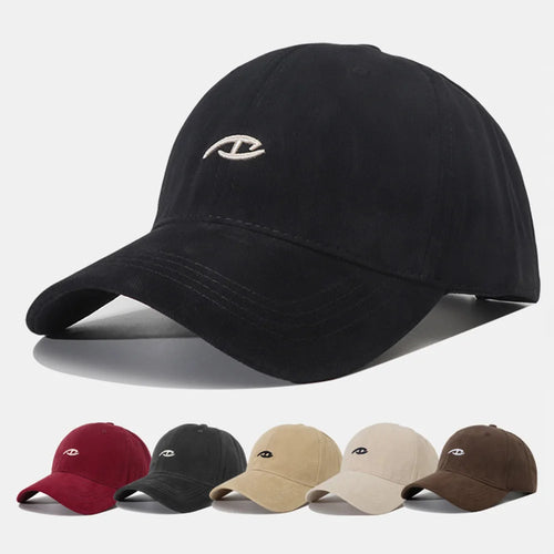 Korean Letter Embroidered Cotton Baseball Cap Adjustable Hip Hop