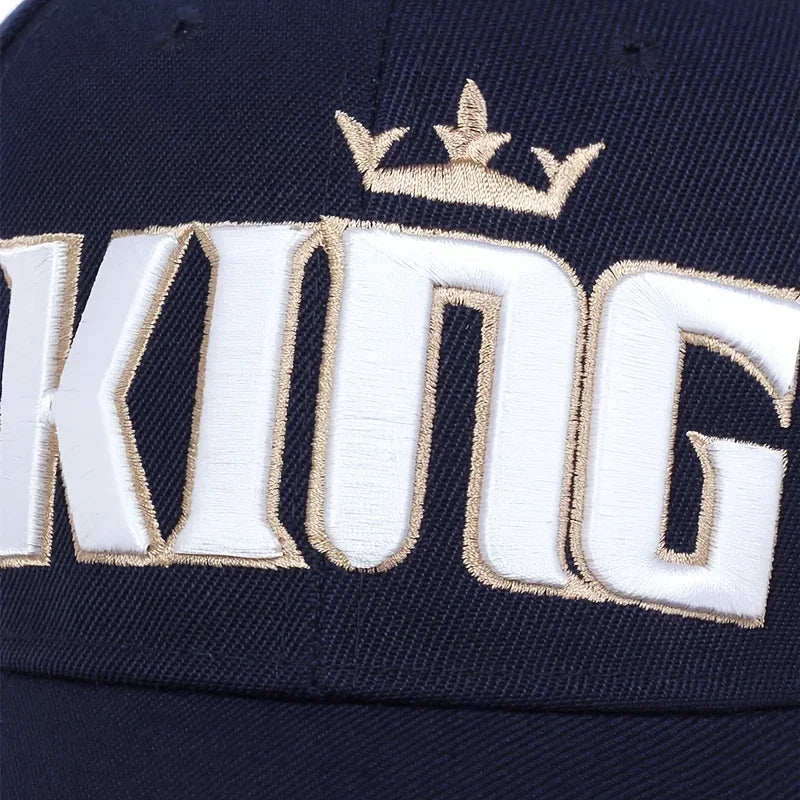 Unisex King Letter Embroidery Baseball Caps