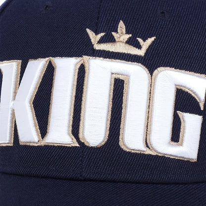 Unisex King Letter Embroidery Baseball Caps