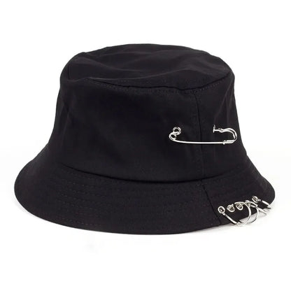 Solid Color Iron Ring Bucket Hat