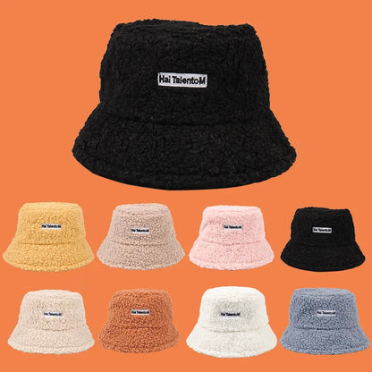 Korean Plush Winter Fisherman Bucket Hat