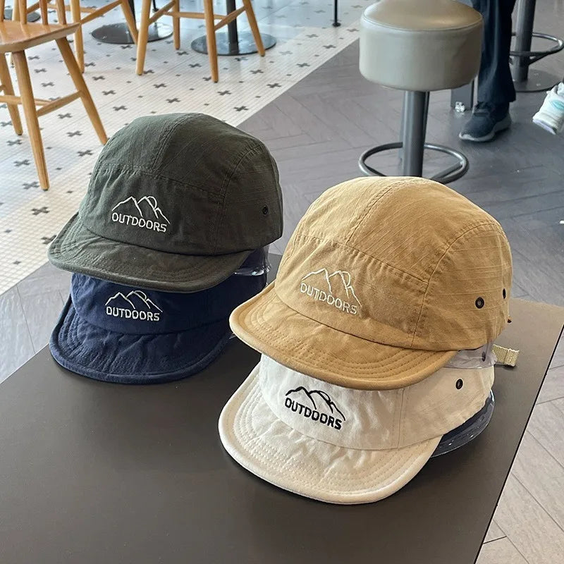 Japanese Five Panel Short Brim Snapback Caps