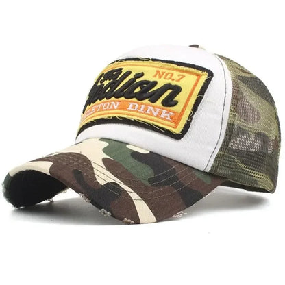 Camouflage Embroidered Quick Dry Breathable Cap