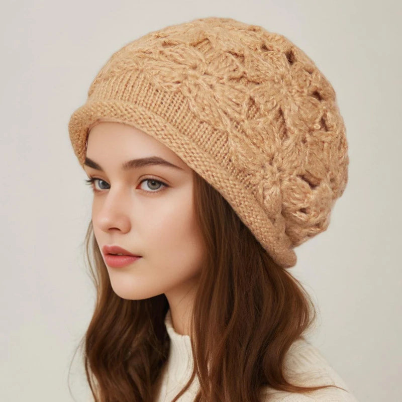 French Artist Knit Beret Bucket Hat
