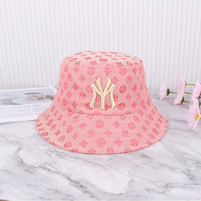 Letter Embroidery Unisex Sun Bucket Hat