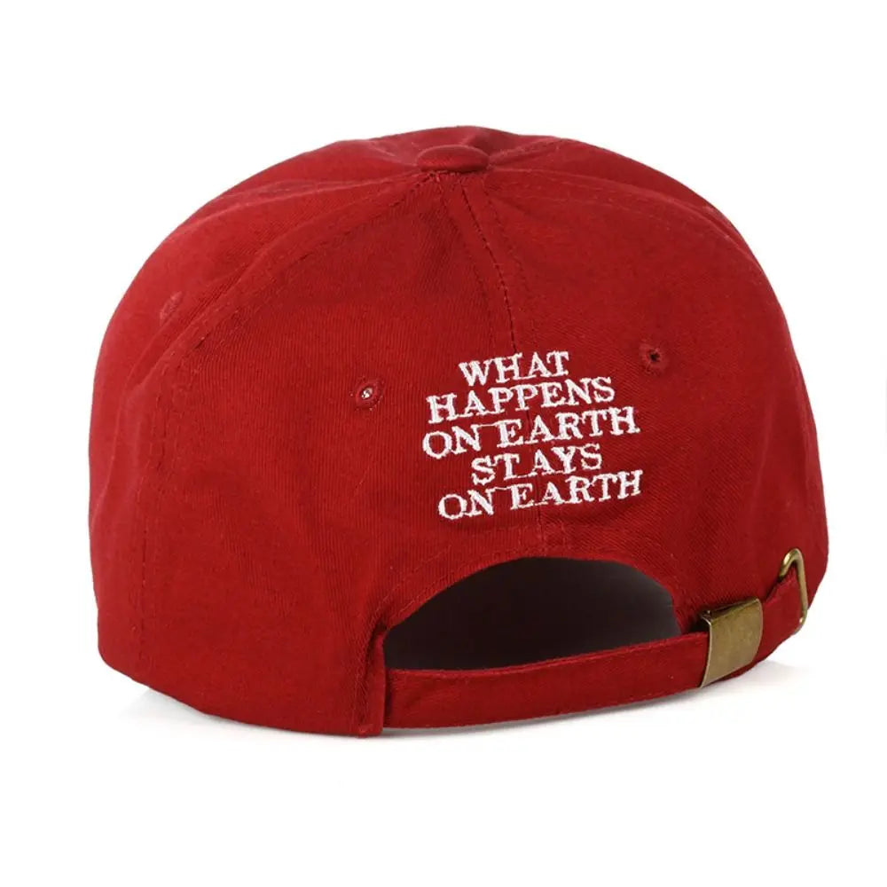 DAMN Letter Embroidery Distressed Washed Baseball Cap