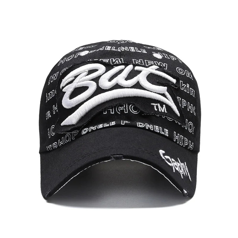 Korean Hip Hop Letter Embroidered Baseball Cap