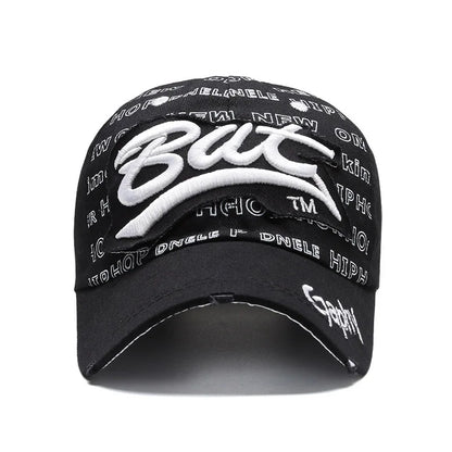 Korean Hip Hop Letter Embroidered Baseball Cap