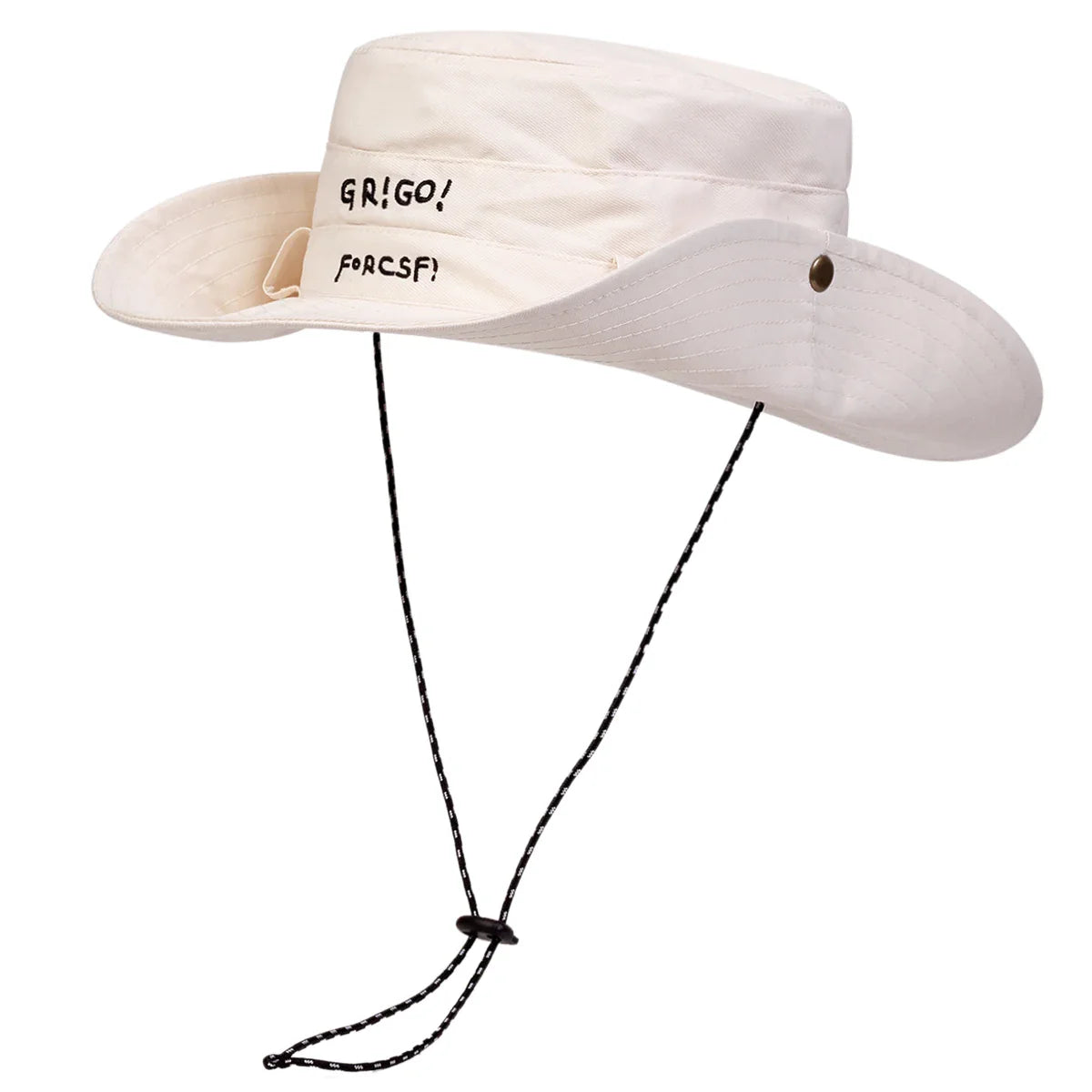 Unisex GR GO FORCSF Letter Embroidery Bucket Hat