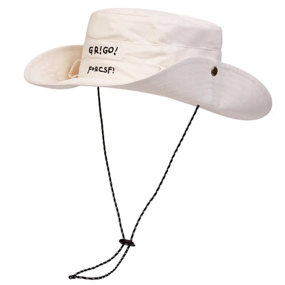 Unisex GR GO FORCSF Letter Embroidery Bucket Hat