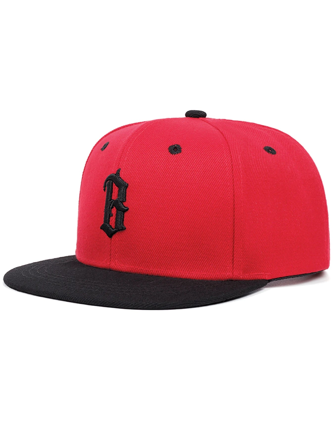 B Gothic Embroidered Flat Brim Baseball Cap