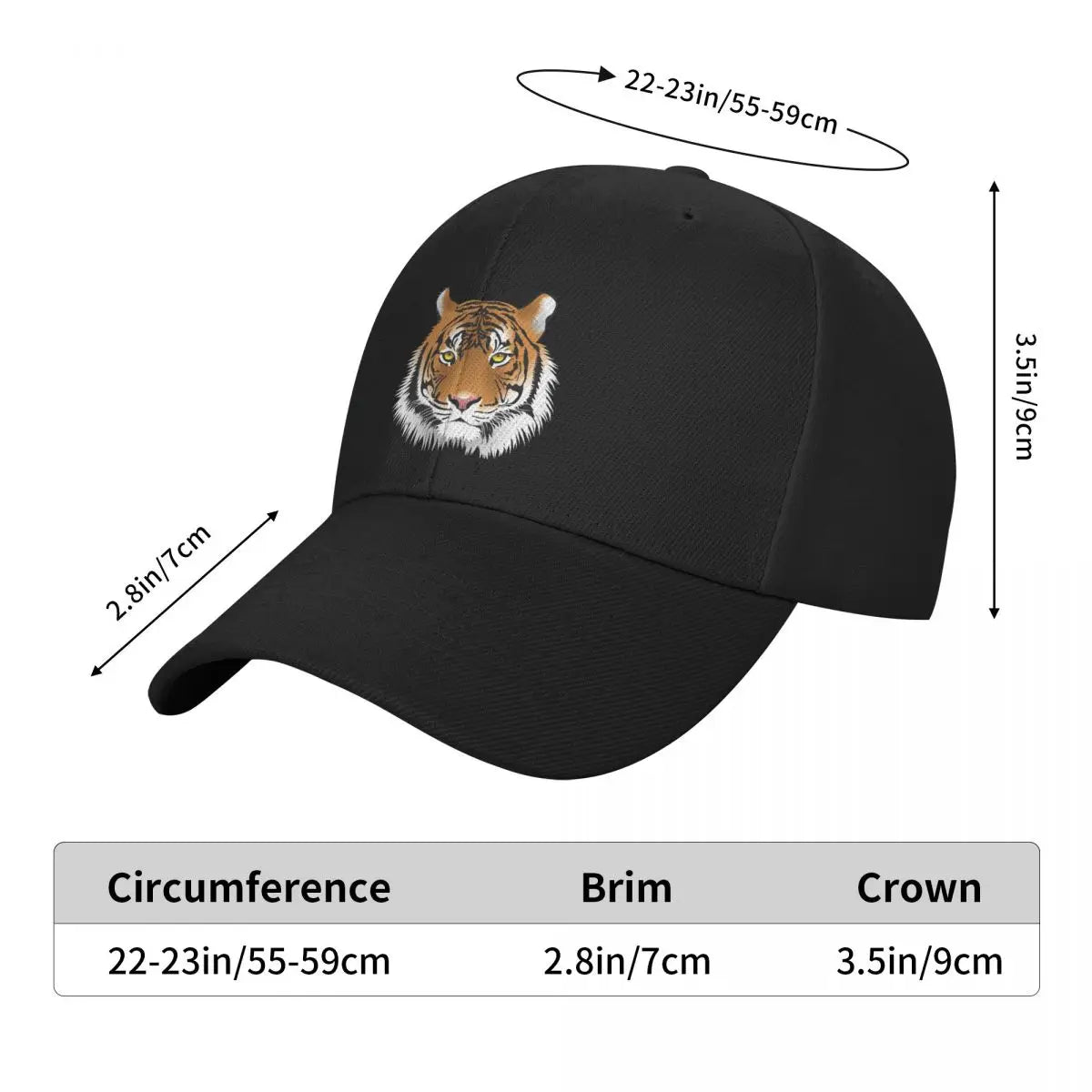 Tigre Funny Designer Sun Baseball Cap
