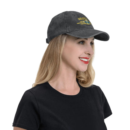 Vault Tec Distressed Denim Snapback Adjustable Baseball Cap