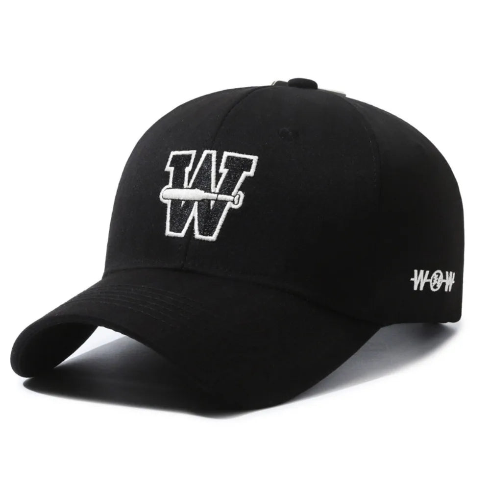 W Letter Cotton Trucker Baseball Cap