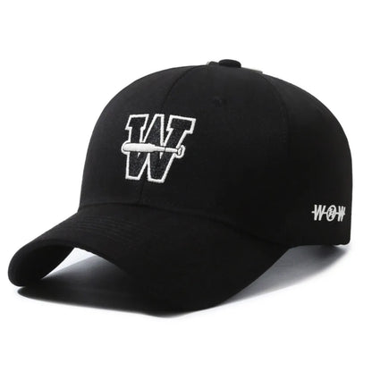 W Letter Cotton Trucker Baseball Cap