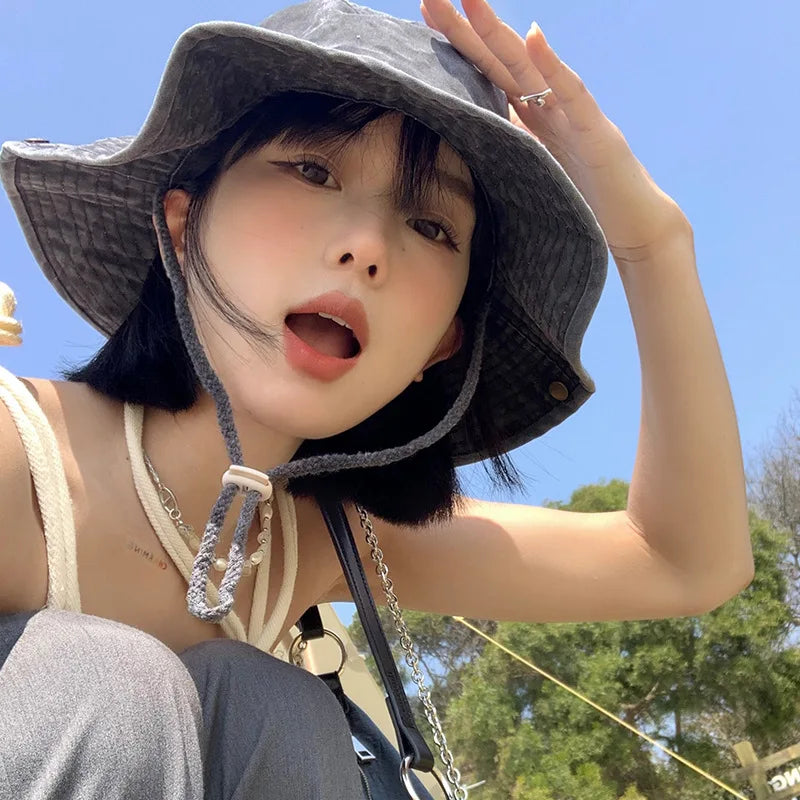 Retro Denim Bucket Hat