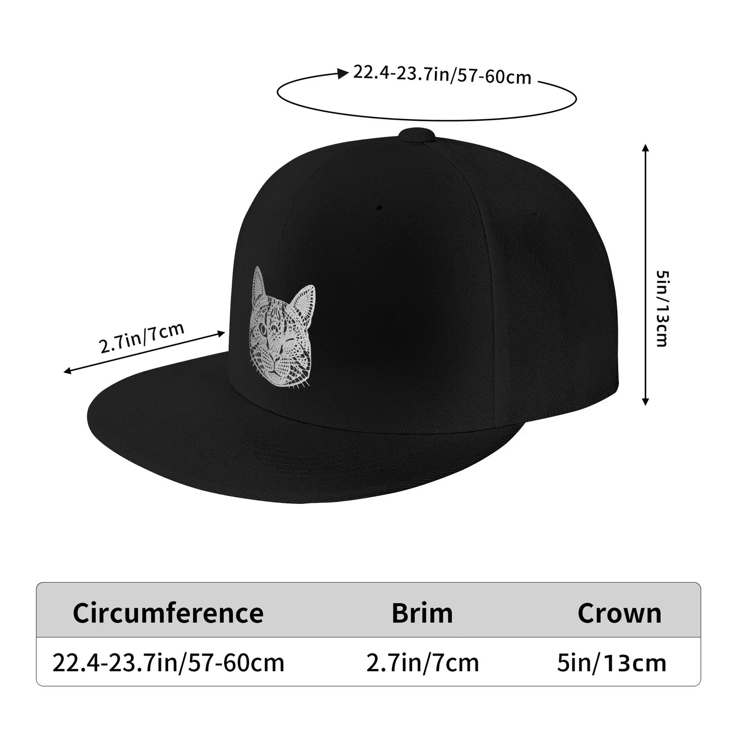 Baby Lasagna Cat Breathable Unisex Snapback Cap