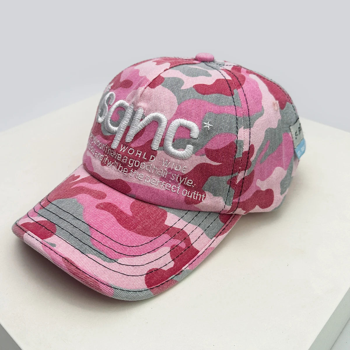 American Style Camo Embroidery Versatile Baseball Cap