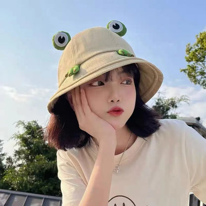Cute Big Eyes Frog Bucket Hat