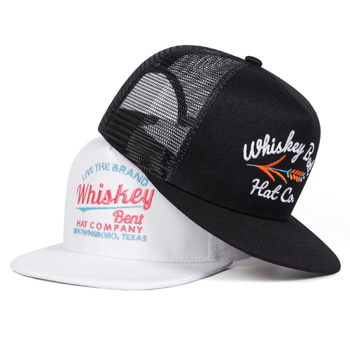 Unisex WHISKEY BENT Letter Embroidery Hip-hop Net Hats