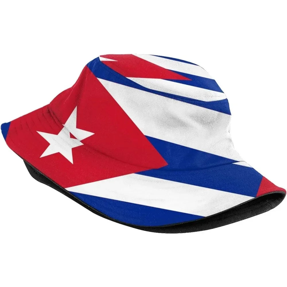 Cuba Flag Print Bucket Hat Unisex Outdoor