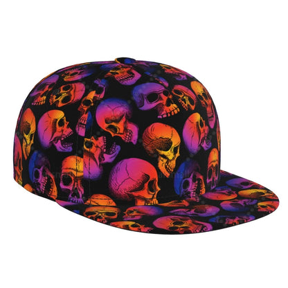 Unisex Skull Print Hip Hop Snapback Cap