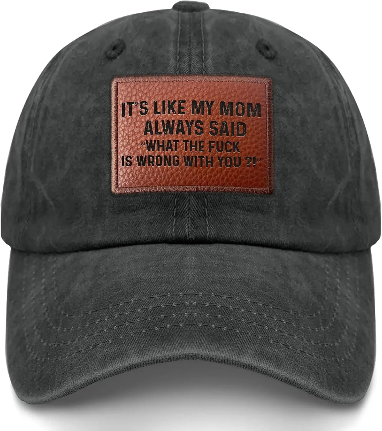 Funny Mom Said Graphic Distressed Cotton Baseball Cap