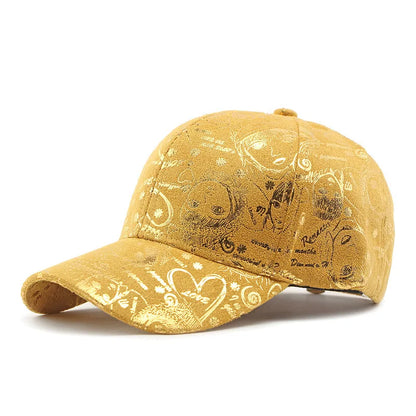 Graffiti Gold Stamping Hip Hop Street Baseball Cap