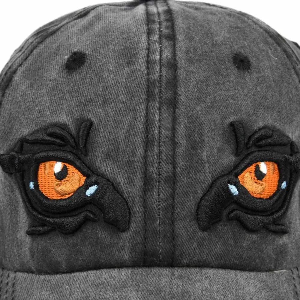 Washed Cotton Eagle Eye Embroidered Vintage Baseball Cap